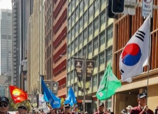 108주년 시드니 안작데이 시가행진에 한인 동포 40여명 참가